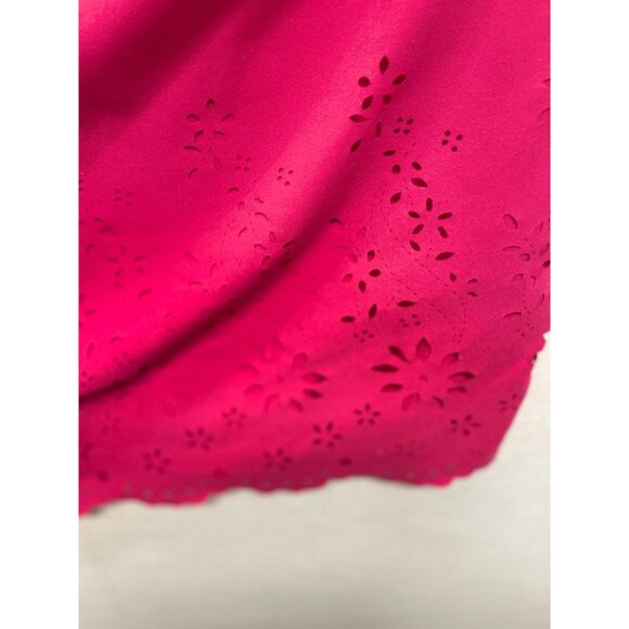 Cynthia Rowley Woman Sleeveless Die Cut Design Top Red Pink Size 2X - Picture 2 of 8